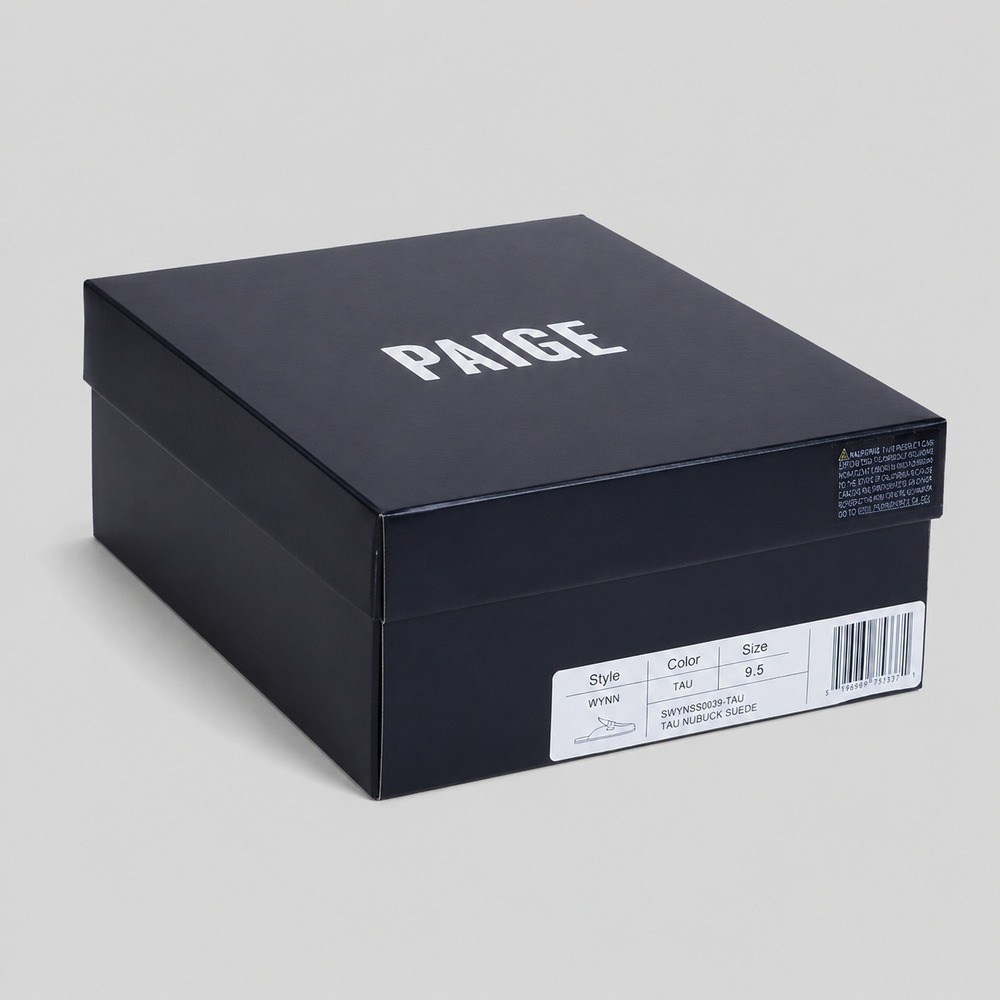 PAIGE‎ Empty Shoe Box Size 9.5 Navy Blue Replacement Storage Gift Box Authentic